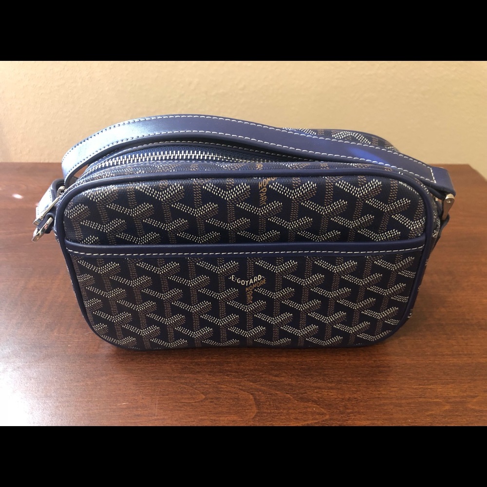 Goyard Cap Vert Crossbody - Blue Chevron - Picture 1 of 8